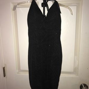 Black sparky mini dress